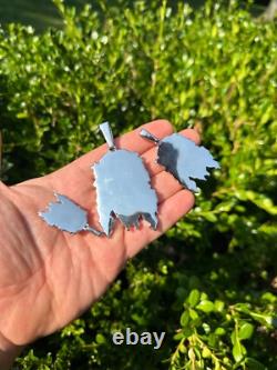 Pendentif en argent sterling 925 solide et lourd avec pièce de Jésus, collier 1-2.5