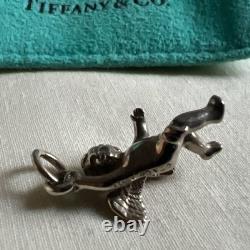 Pendentif en argent sterling petit charme ange chérubin vintage Tiffany & Co.