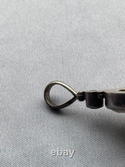 Pendentif en argent sterling vintage avec corail fossilisé, visage sculpté, péridot et améthyste