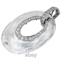 Pendentif en cristal de style vintage en argent sterling 925 fait main Nouveau bijou de cocktail