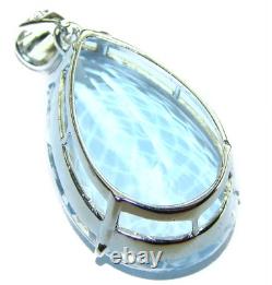 Pendentif en topaze blanche 28,5 ct en argent sterling 925 style vintage fait main