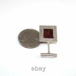 Pendentif vintage en argent sterling avec ambre jaune d'Aziz Kahili