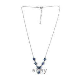 Pendentif vintage pour femmes en saphir simulé poire de 2 ct plaqué or blanc 14K