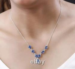 Pendentif vintage pour femmes en saphir simulé poire de 2 ct plaqué or blanc 14K