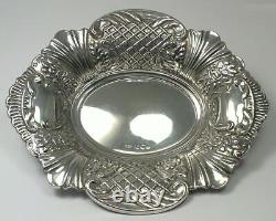 Plat à bonbons en argent sterling vintage (6 x 5) poinçonné 1967 (86g)