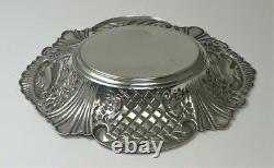 Plat à bonbons en argent sterling vintage (6 x 5) poinçonné 1967 (86g)