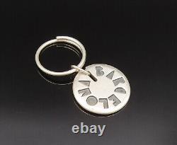Porte-clés souvenir vintage en argent sterling 925 sculpté de Barcelone TR3385