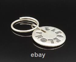 Porte-clés souvenir vintage en argent sterling 925 sculpté de Barcelone TR3385