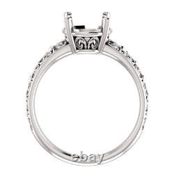 Réglage de bague ronde en argent sterling style solitaire vintage 5mm-14mm VIDÉO