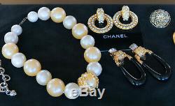 Revendeurs! Énorme Vintage Bijoux Lot Chanel Dior Juliana Or + 2,5 Lbs. Sterling