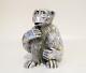 Statue De Chimpanzé En Argent Sterling Italien Vintage Marquée Magrino Import Hallmark