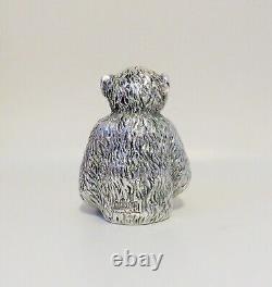 Statue de chimpanzé en argent sterling italien vintage marquée Magrino Import Hallmark