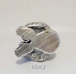 Statue de chimpanzé en argent sterling italien vintage marquée Magrino Import Hallmark