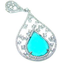 Style vintage Apatite. Pendentif en argent sterling 925 fait main.