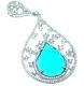 Style Vintage Apatite. Pendentif En Argent Sterling 925 Fait Main.