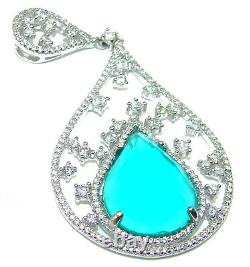 Style vintage Apatite. Pendentif en argent sterling 925 fait main.