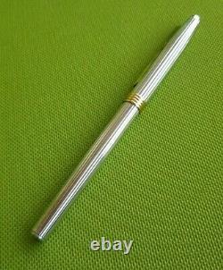 Stylo-plume Christian Dior vintage en argent sterling 925 avec plume en or 14 carats - NOS