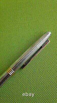 Stylo-plume Christian Dior vintage en argent sterling 925 avec plume en or 14 carats - NOS