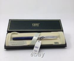 Stylo plume Cross Century II en argent sterling avec laque bleue translucide, nib F, vintage