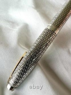 Stylo plume en argent sterling SHEAFFER Imperial vintage avec plume incrustée en or 14K USA