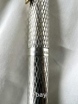 Stylo plume en argent sterling SHEAFFER Imperial vintage avec plume incrustée en or 14K USA