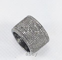 Superbe Bague Eternity en Diamants Pavé en Argent 925 pour Femmes