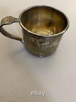 Tasse en argent sterling vintage - 1 cuillère et 2 fourchettes pesant environ 3,9 oz