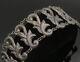 Translate This Title In French: Bracelet Chaîne En Argent Sterling 925 Vintage Antique Floral Swirl - Bt8054