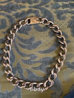 VTG Mexique Collier Chaîne Ouverte Vintage en Argent Sterling 925 de Grande Taille