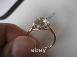 Vintage 1.25 Ct Round Cut Diamond Fiançailles Bague De Mariage 14k Rose Or Sur