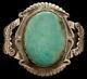 Vintage Argent Sterling Vert Turquoise Bracelet