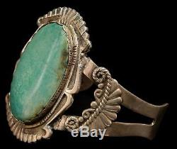 Vintage Argent Sterling Vert Turquoise Bracelet