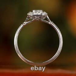 Vintage Art Déco Blanc 3.20 Ct Diamant Antique Engagement Bijoux De Mariage Anneau