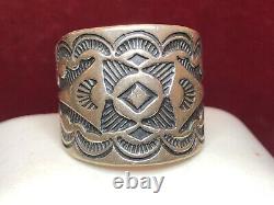 Vintage Estate Sterling Silver Native American Ring Band Stamped Sud-ouest