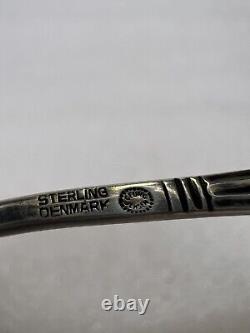 Vintage Georg Jensen Ladle Spoon Argent Sterling Massif 5 3/4 Ovale Marqué