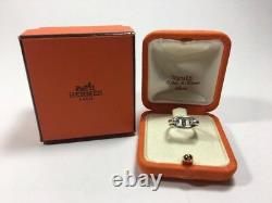 Vintage Hermes Sterling Silver H Charm Farandole Chaine D’anecre Cheval Bit Ring