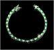 Vintage $ Round Emerald Cinq Mille 9ct Et Diamants En Or Blanc 18 Carats Plus 7tennis Bracelet