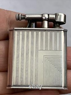 Vintage Sterling Silver Hermanns Pocket Lighter With Concealed / Hidden Watch