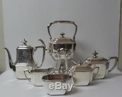 Vintage Tiffany & Co. Hampton Sterling Silver 6 Pièces À Café / Thé Set # 18389