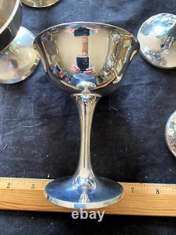 Vintage Whiting Gorham Sterling Silver Goblets Set Of 3 For 1 Price 5 G/w<br/>

Translation: Ensemble de 3 calices en argent sterling Whiting Gorham vintage pour 1 prix 5 G/w