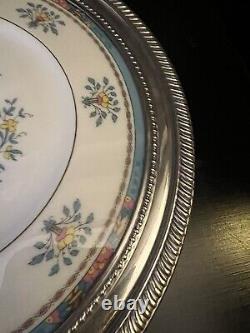 Vinture Rare Lenox Blue Tree Décoratif Serling Silver Framed Plate 10,5