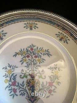 Vinture Rare Lenox Blue Tree Décoratif Serling Silver Framed Plate 10,5